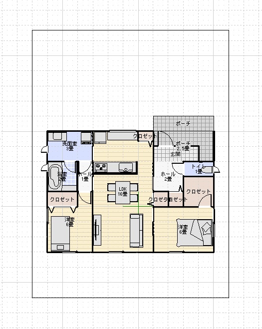 間取り図家具をイメージ